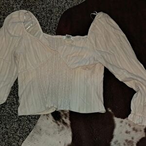 Elegant Cream Women's Top